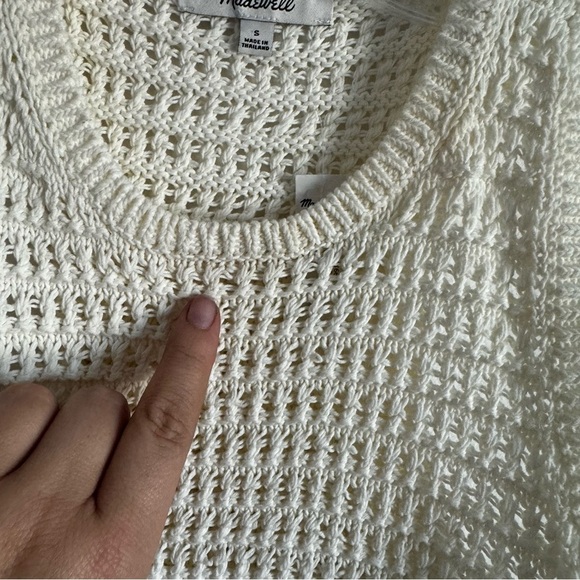 Madewell Crochet-Knit Crewneck Sweater Tank Size: S, NWT - Picture 6 of 11